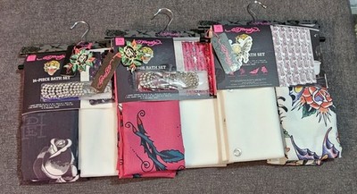 Ed Hardy 14-Piece Bath Sets   Brand New   Y2K Decor New With Tags Lot Of 3