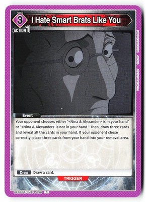 I Hate Smart Brats Like You UE09BT/FMA-1-096 UE09BT: FULLMETAL ALCHEMIST NM
