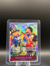 Bandai Ace & Sabo & Luffy OP13-007 (Alternate Art) Carrying on His Will Foil SR