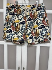 Men s Marine Layer Lined Swim Shorts Tropical Print Size Medium