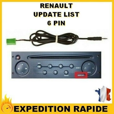 Câble Auxiliaire MP3 Pour Renault Scénic 2 Avec Autoradio Update List - Longueur 1.5m, Noir, Neuf