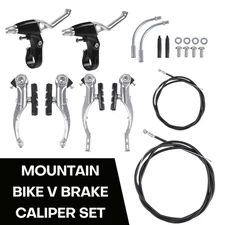 Alloy Mountain Bike V Brake Set Front and Rear Cables Lever Caliper Set MTB BMX