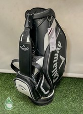 New Callaway Black/White Staff Bag 6-Dividers 9-Pockets Rainhood Included