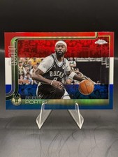 2025-26 Topps Chrome Basketball Bobby Portis Red White And Blue Refractor #124