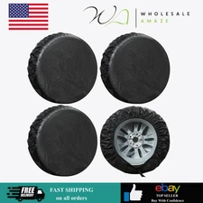 Tire Covers, Tough Tire Wheel Protector for Truck, SUV, Trailer, Camper, Black