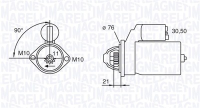 MAGNETI MARELLI 063721473010 Starter for BMW