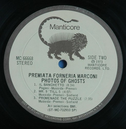 1973 Premiata Forneria Marconi LP "Photos of Ghosts" Manticore VG++/NM Minus - Picture 4 of 4