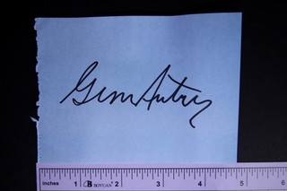 Western Icon Actor/Singer GENE AUTRY (1907 1998) AUTOGRAPH ALBUM PAPER