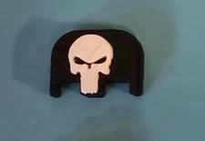 Slide "Punisher" Custom Glock Back plate w/ White Skull (2pack)