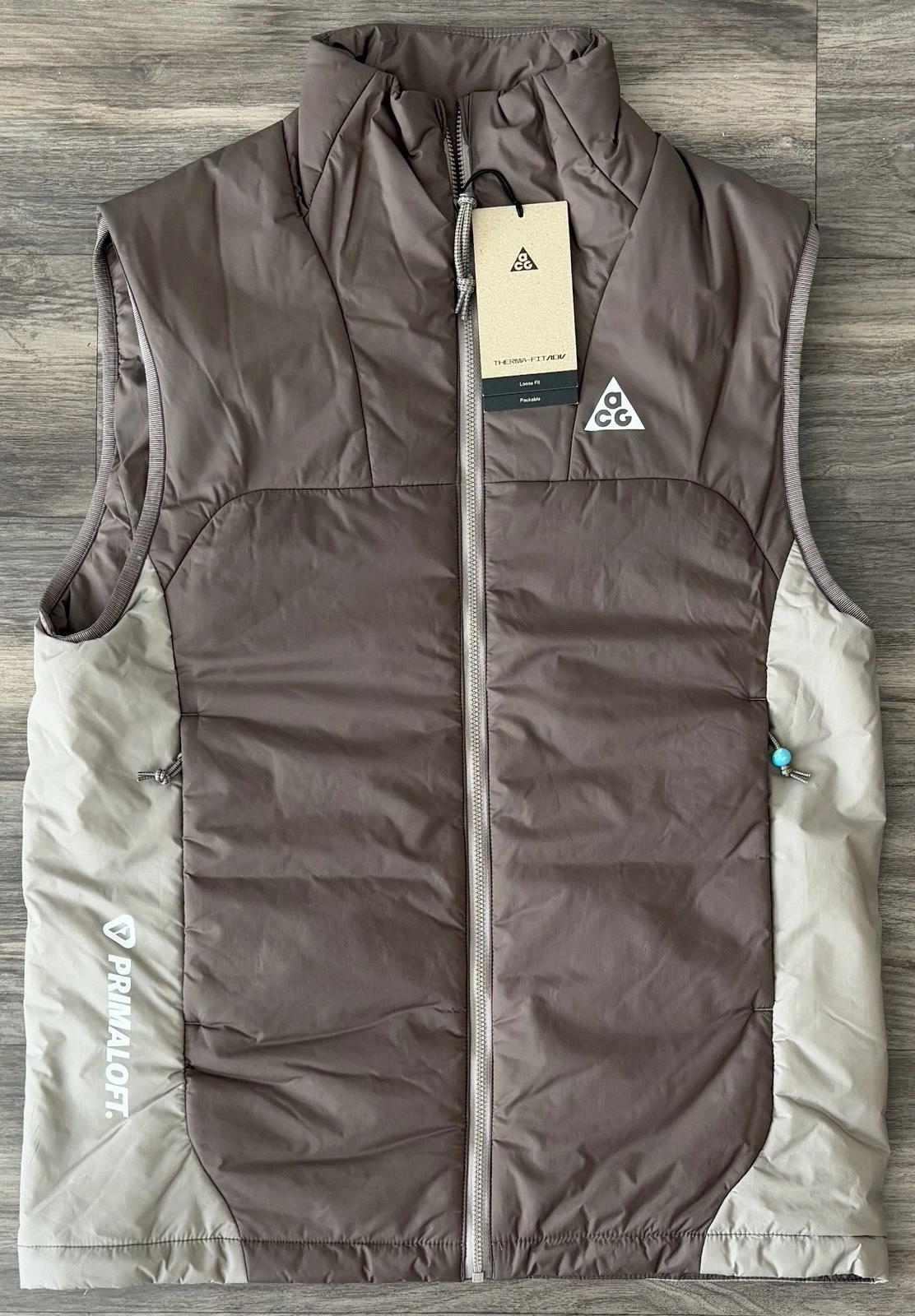 Nike ACG Therma-FIT Full-Zip Vest Primaloft Lunar Lake DQ5777 Unisex XS NWT $200