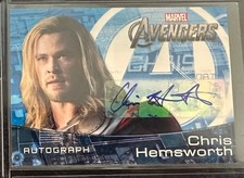 2012 Marvel Movie The Avengers Autograph Chris Hemsworth as Mighty Thor Auto SP