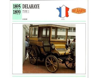1898 Delahaye Type 1 Shooting Brake Photograph - Paris France Race Winner