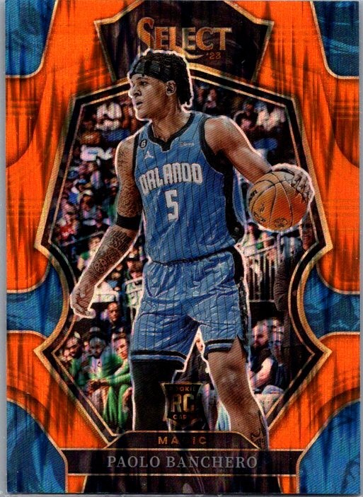 2022-23 Panini Select #169 Paolo Banchero Orange Flash Prizms