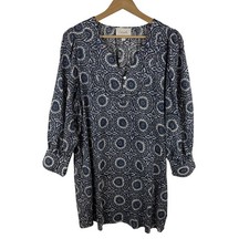 Cleobella Organic Cotton Floral Medallion Mini Dress Large Tunic Boho Relaxed