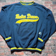 Vintage 90's Starter Notre Dame Fighting Irish Crewneck Sweatshirt NCAA Size XL
