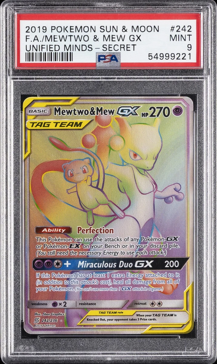 Mewtwo Pokémon TCG Professional Sports Authenticator (PSA) Grade 9