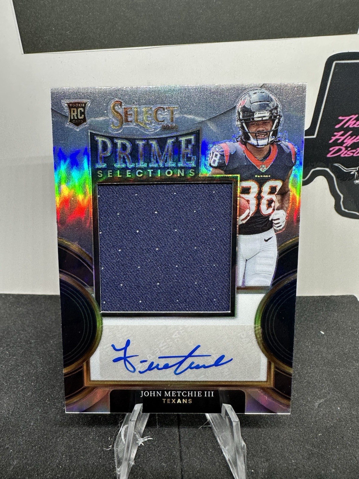 John Metchie Panini Select Prime Selections Signatures #PSJM Gold Jersey Number Prizm