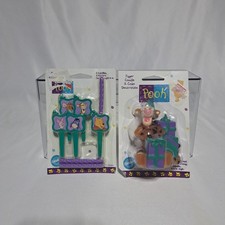 VTG NIP Winnie The Pooh And Friends Birthday Candles And Holder 1996