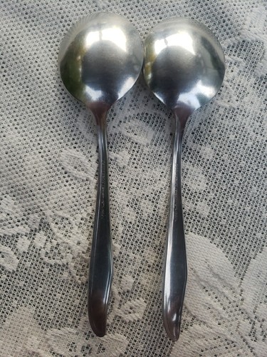 Mar-Crest USA Citation Atomic Starburst Flatware Soup Spoon Set Of 2 - Picture 3 of 4