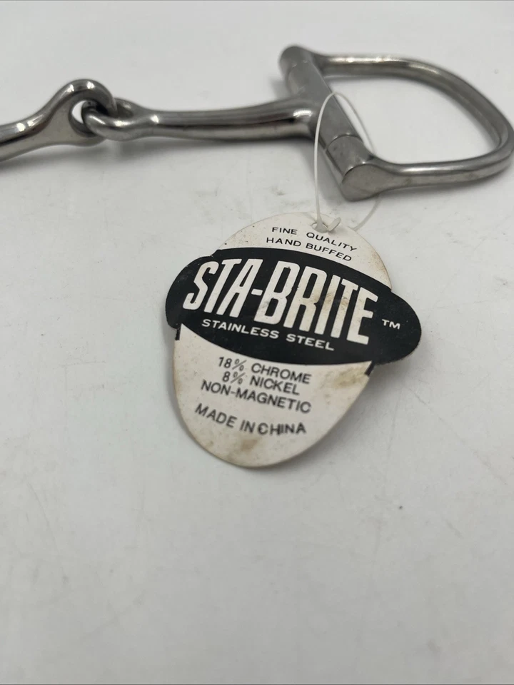 Broca de acero inoxidable Sta-brite para caballo de 4 1/2" nueva con etiqueta tachuela equina Foto 2 de 4