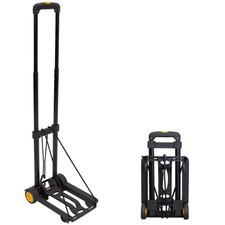 Portable Folding Luggage Cart  77 Lb Capacity  Lightweight Trolley with Wheels
