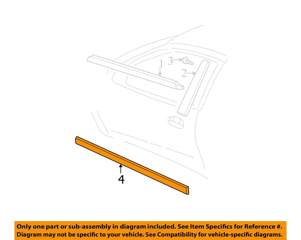 SE ADAPTA A CHEVROLET CAVALIER 1995-2002 MOLDURA ASM FRT S/D CTR RH 88892960 - NUEVO OEM Foto 2 de 3