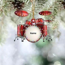 Drum Set Christmas Ornament Drum Music Band Christmas Drummer Ornament GLC056164