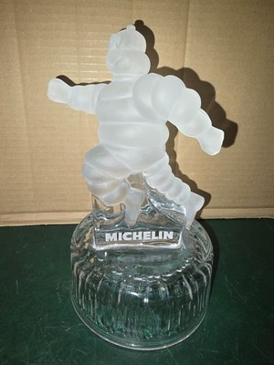 BIBENDUM MICHELIN - Kristall - Bögen - Werbung - Trophäe - Skulptur
