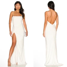 NEW NWT Katie May X Revolve The Supermodel Gown In Ivory SIZE S MSRP $325