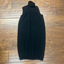 Calvin Klein Turtleneck merino wool blend sleeveless Midi Dress