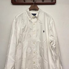 Polo Ralph Lauren White Oxford Shirt Men L Size