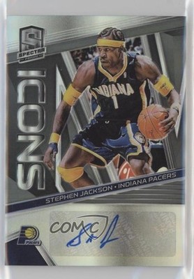 2018-19 Panini Spectra Icons 11/75 Stephen Jackson #IA-SJK Auto 1u6
