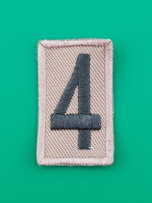 Number 4 Tan & Green Patch BSA Scouts America