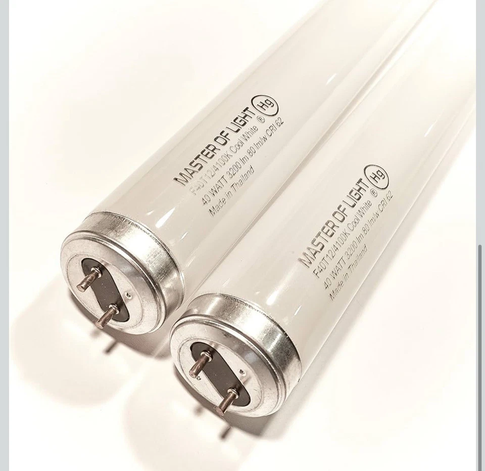 Master Of Light (2 Pack) 4Ft Fluorescent Tube Light 40W T12 Cool White 4100K - Image 4 of 4