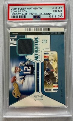 2004 Fleer - Authentix Jersey TOM BRADY#JA-TB Balcony Blue /150 (MEM)