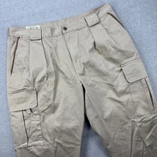 Orvis Field Cargo Pants Mens 40x35 Beige Reinforced Seat Safari Hunting Upland