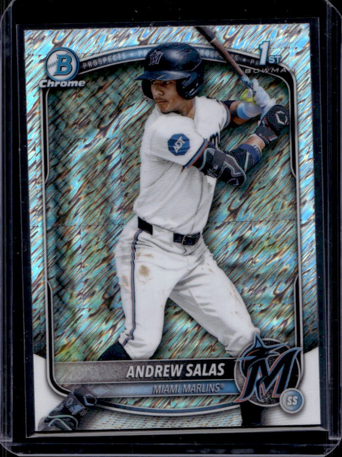 2025 Bowman Chrome Andrew Salas Shimmer Refractor 1st #BCP-156 Marlins