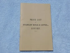 1867 STANLEY RULE & LEVEL CO. Tool Catalog - E.A. Stearns Ivory Rules, Planes