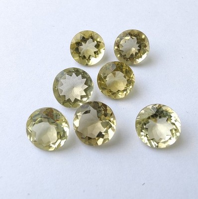 Natural Lemon Quartz Round Faceted Cut 5mm To 20mm Loose Gemstone