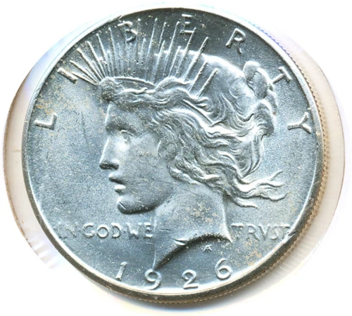 US Coin  1926 S     peace Dollar  GEM / BU  clear fields ............C-10209
