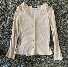 Women  s Button Up Long Sleeve Shirt Size S