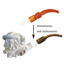 1 Pcs Pipe Screw Replacement for Meerschaum Pipe Old Pipe Tenon + Stem Yellow