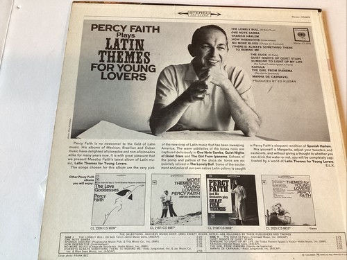 Percy Faith Strings Bouquet &/LatinThemes 2 Vinyl LPs Columbia EXC - Imagen 3 de 13