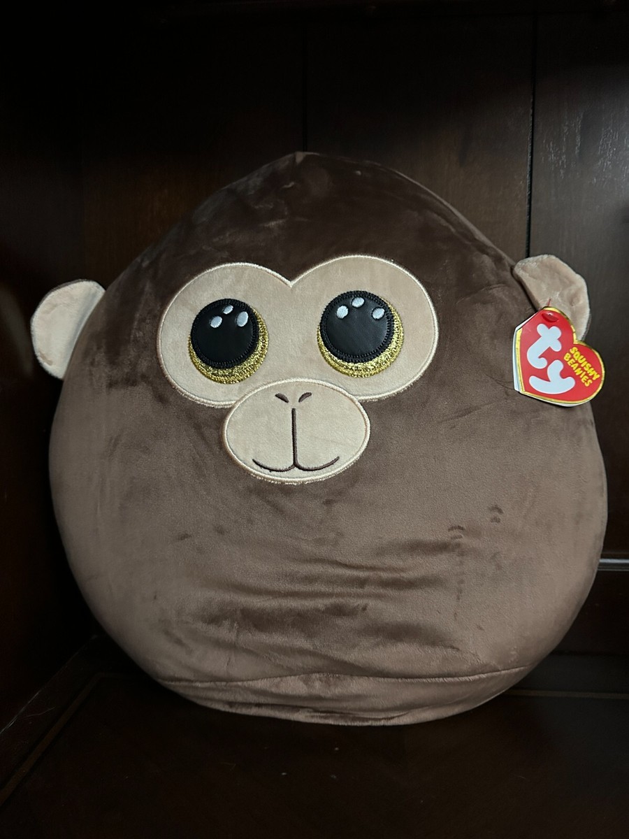 TY Squish A Boo Brown Monkey Plush Pillow – 20 Cm Soft Cuddly Toy For Kids & Decor | Dunston Stuffed Animal - View #3