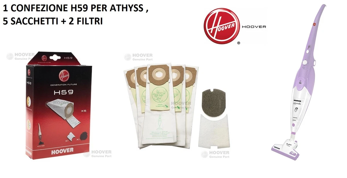 H59 5 Sacchetti In Carta Antiallergica Aspirapolvere Hoover Originale - Foto 14