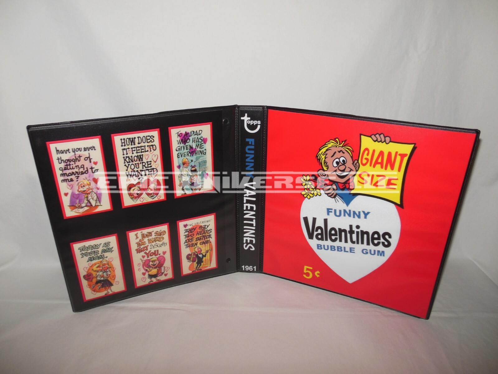 Custom Made 1961 Funny Valentines Trading Card Binder Graphic Inserts | eBay