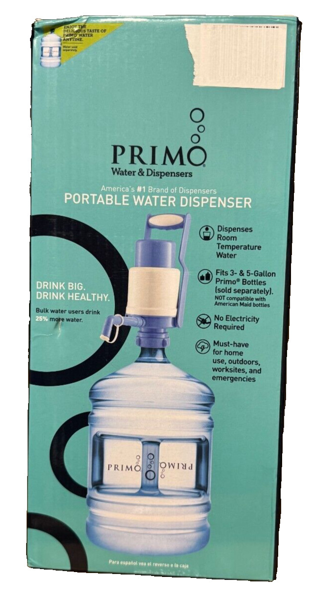 Primo Portable Water Dispenser , Fits 3- &5- Gallon Primo Bottles - Brand New!