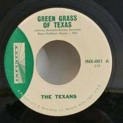 Texans  GREEN GRASS OF TEXAS (GREAT ROCKABILLY 45) #001 PLAYS VG++ NO NOISE!