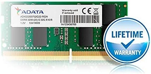 ADATA 16GB PC4-25600 16Gx8 3200MHz 260-Pin 1.2V DDR4 SO-DIMM