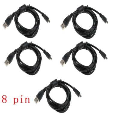 5X 8PIN USB UC-E6 Data Sync Cable Cord For Nikon Coolpix S6300 S6400 S6500 S6600